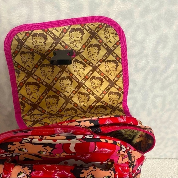 Betty Boop Backpack Purse 13" Carry Red Tote Bag Birthday, School Unique EUC - Picture 3 of 13